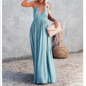 Seaside Smocked Crochet Lace Maxi dress from Vici.